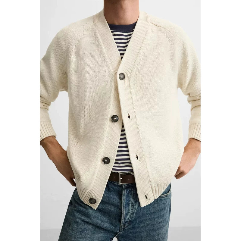Contrast Single-Breasted Cardigan