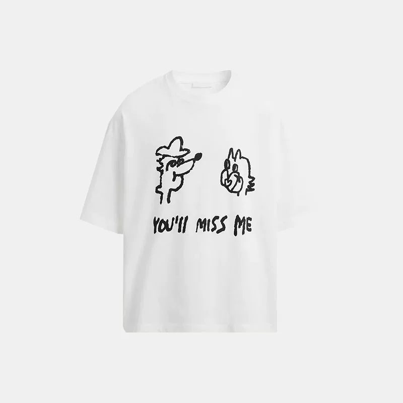Printed Patchwork Crew T-Shirt