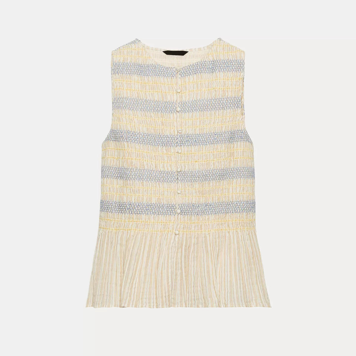 Honeycomb Embroidered Sleeveless Top