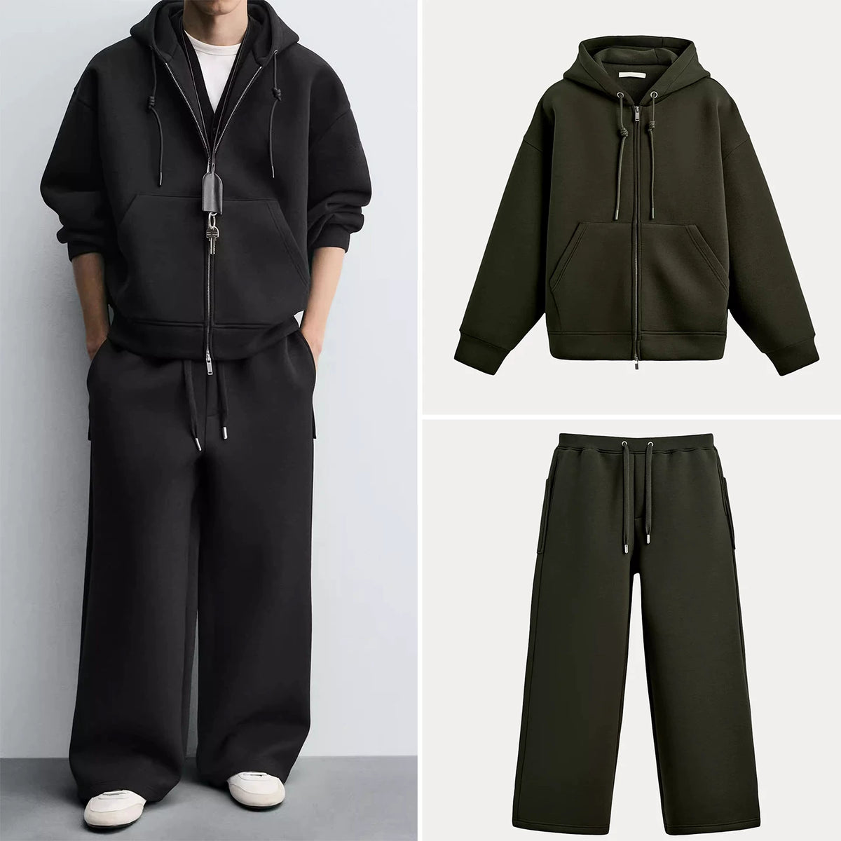 Heavyweight Air-Layer Hoodie Set