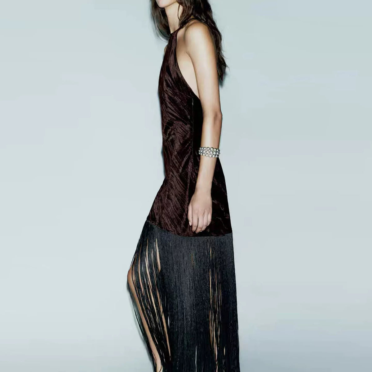 Tasselled Halter Dress