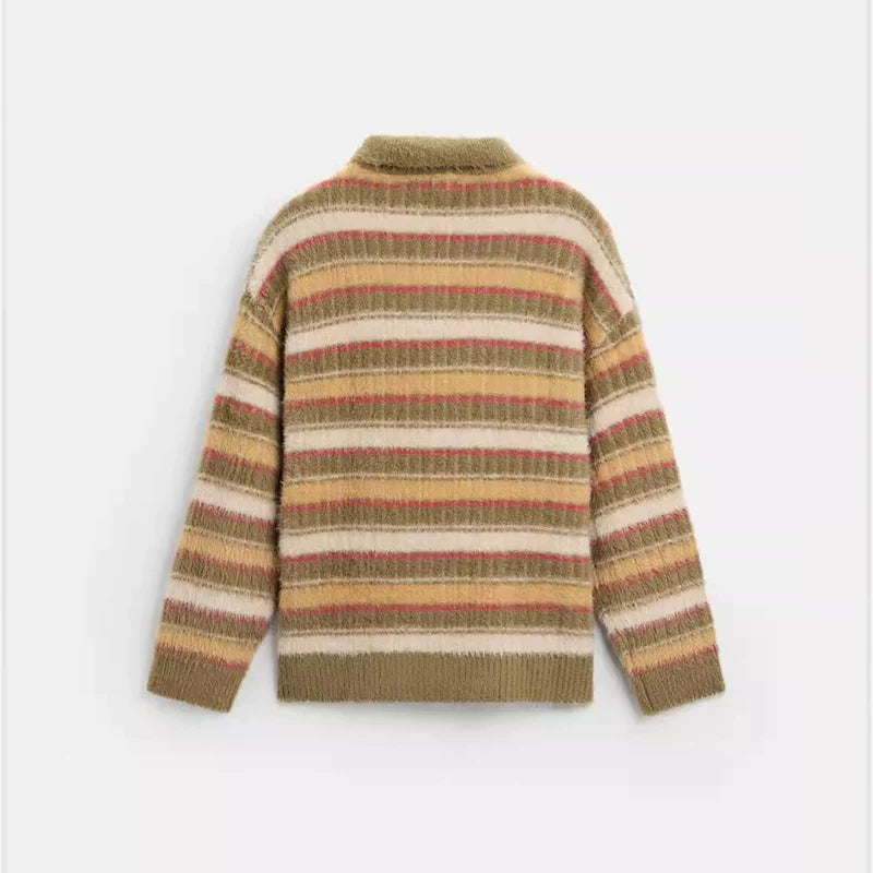 Striped Polo Sweater