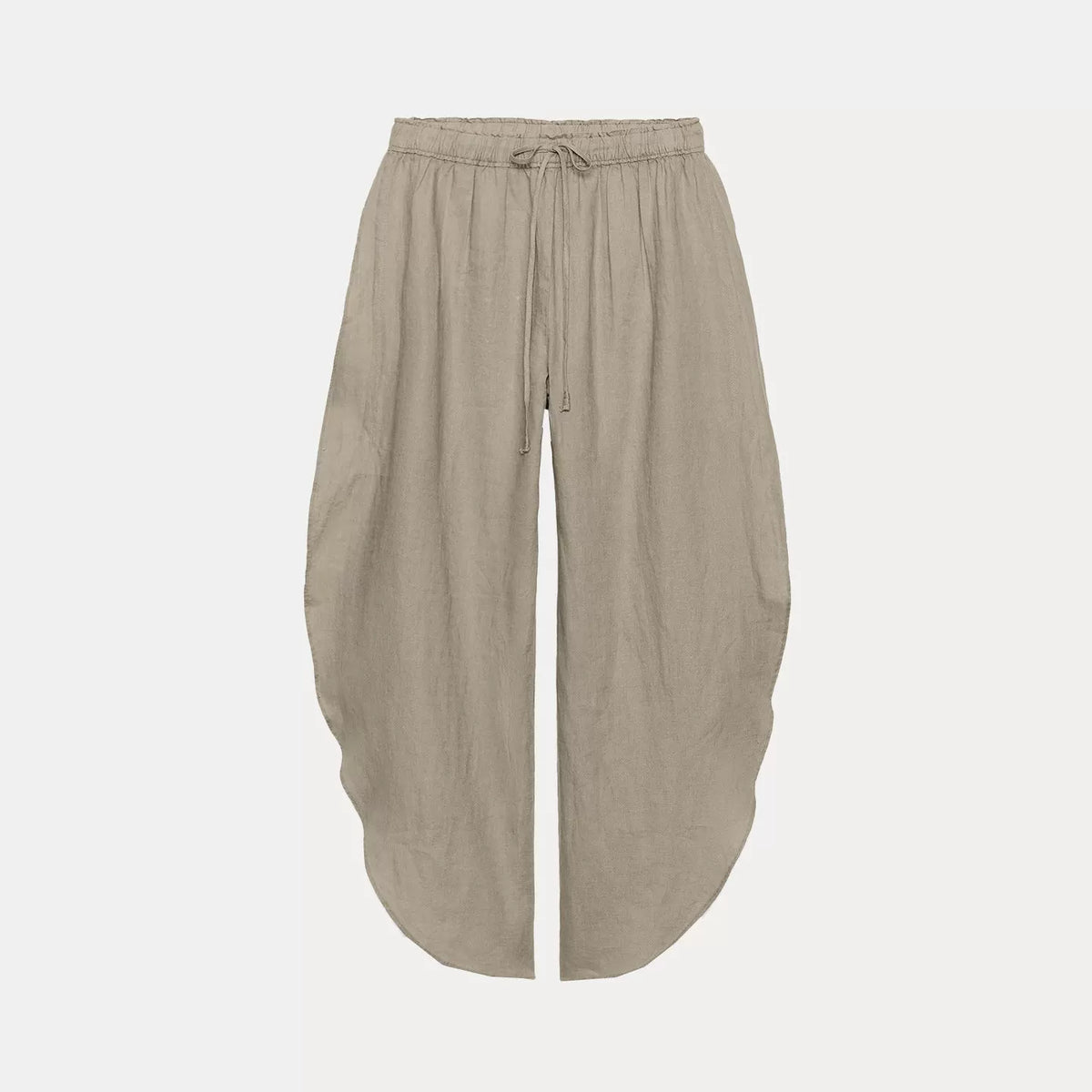 Tie-Front Top and Split-Hem Trousers Set