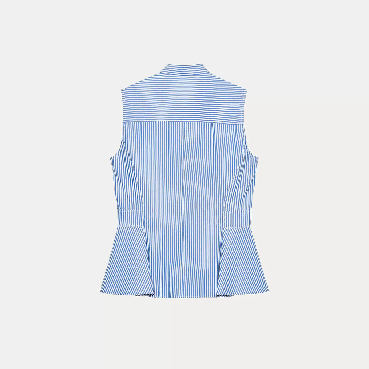Striped Sleeveless Crew Neck Shirt
