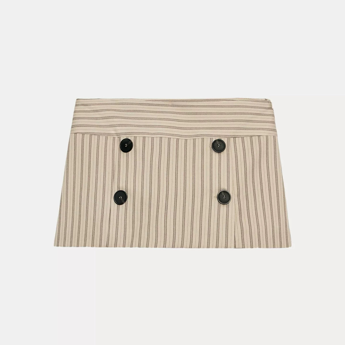 Low-Rise Striped Culotte Skirt