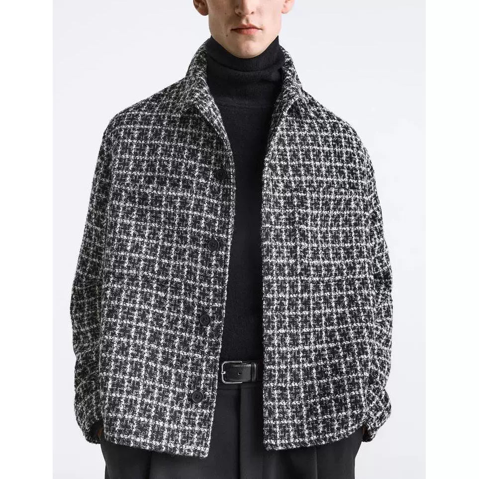 Plaid Textured Overshirt