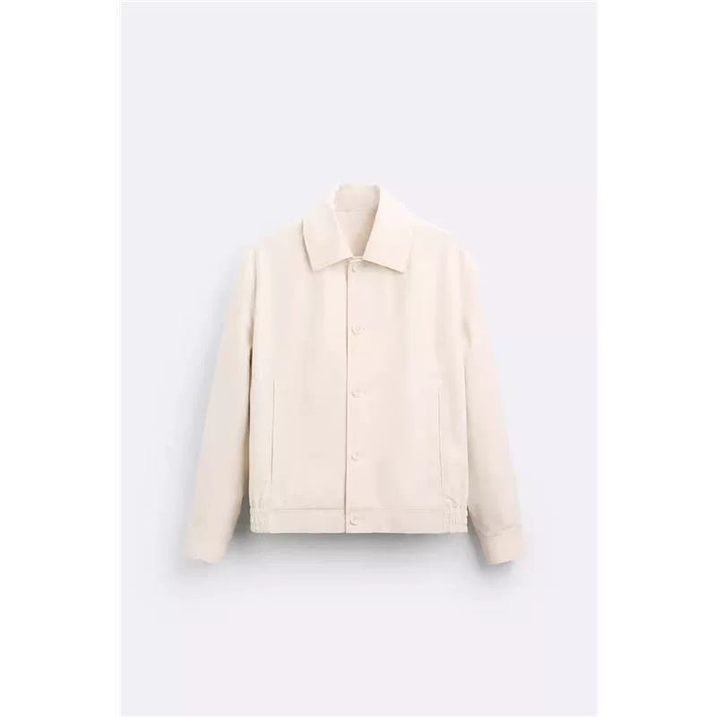 White Collar Casual Jacket
