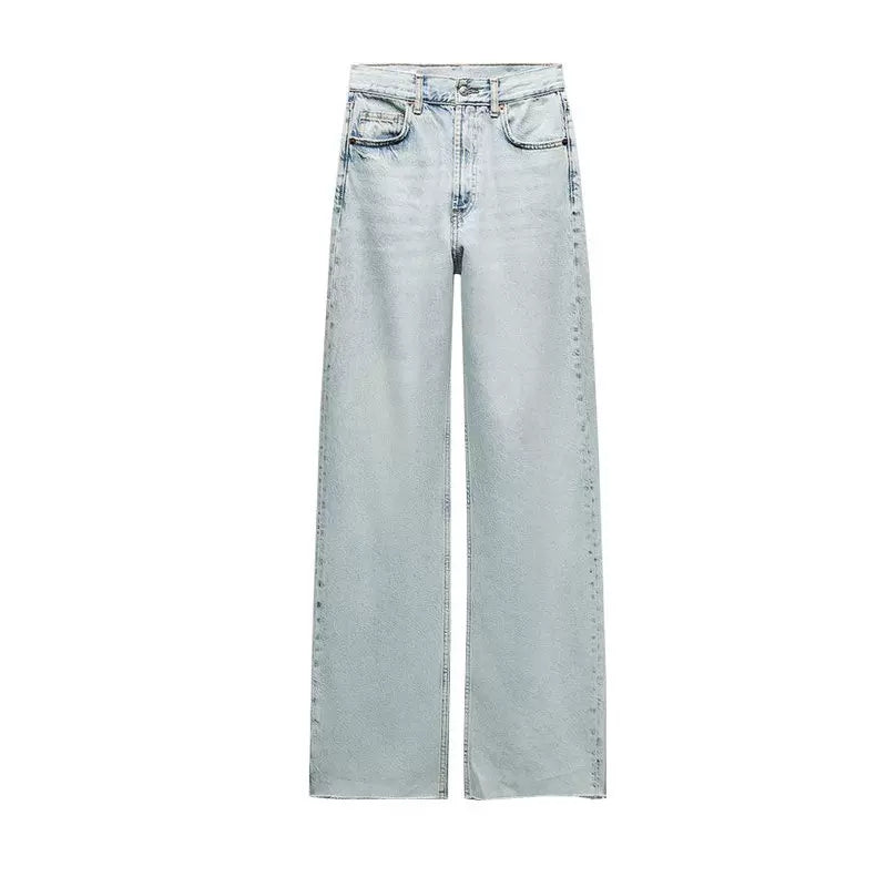 Slim-Effect High-Waist Wide-Leg Jeans