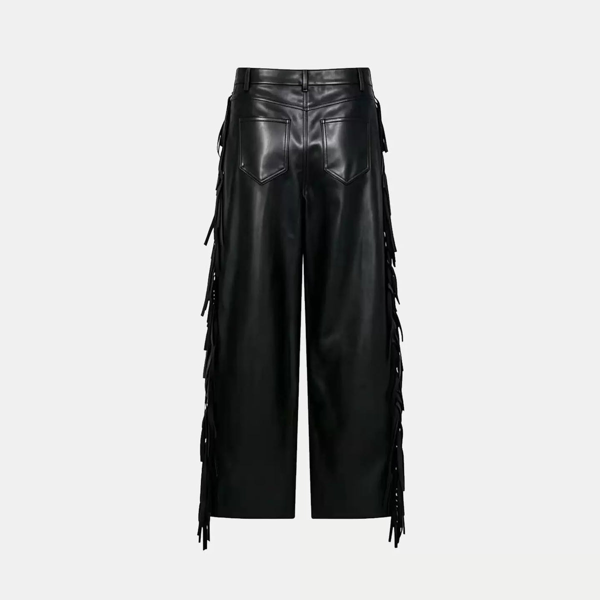 Fringe Straight-Leg Trousers