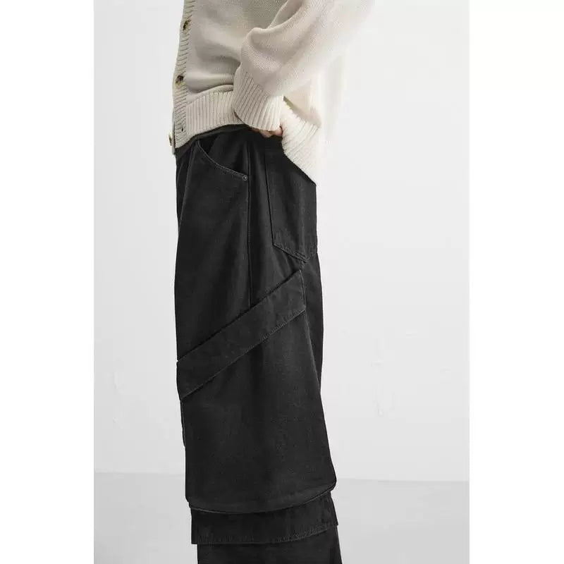 Relaxed Washed Utility Jeans