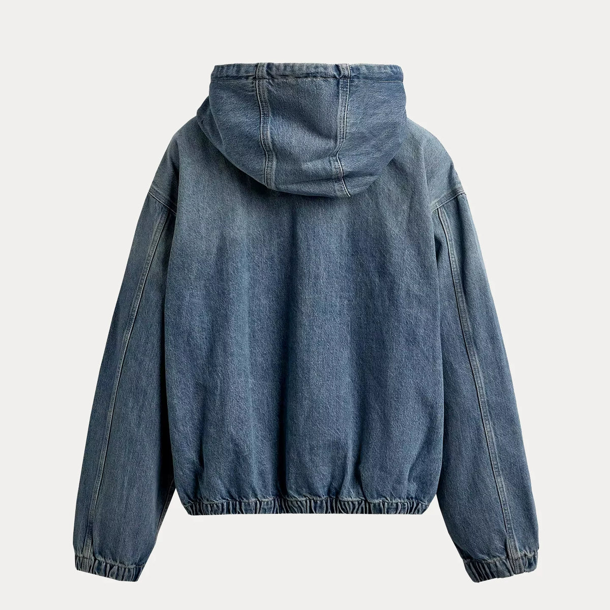 Washed Hooded Zip Jacket