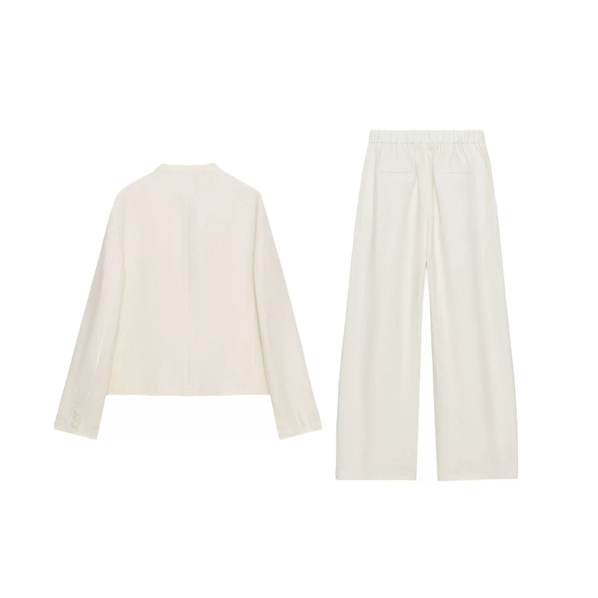 Blazer and Pleated Trousers Set