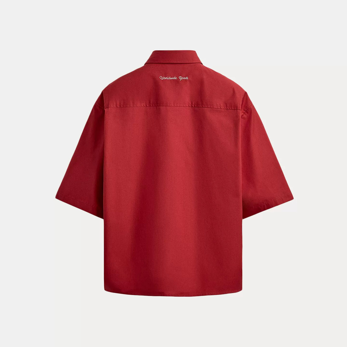 Contrast Embroidered Short-Sleeve Shirt