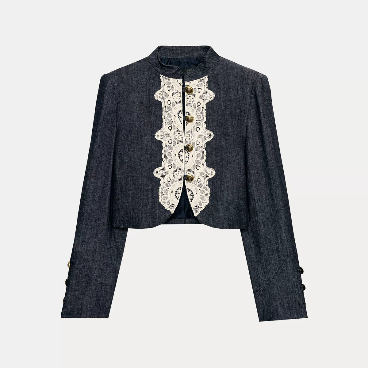Padded-Shoulder Jacket and Trouser Set