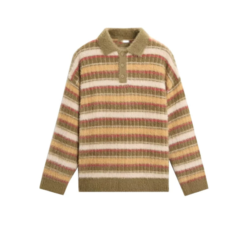 Striped Polo Sweater