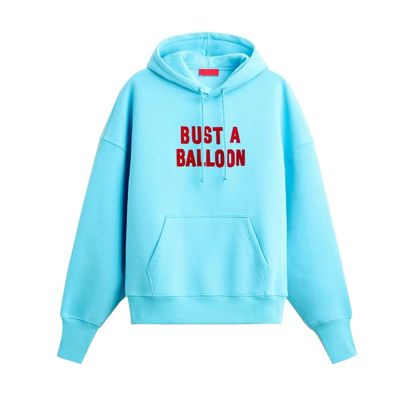 Letter Print Hooded Sweatshirt
