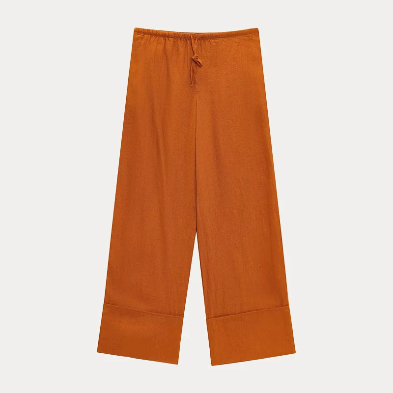 Relaxed Shirt & Wide-Leg Trousers Set