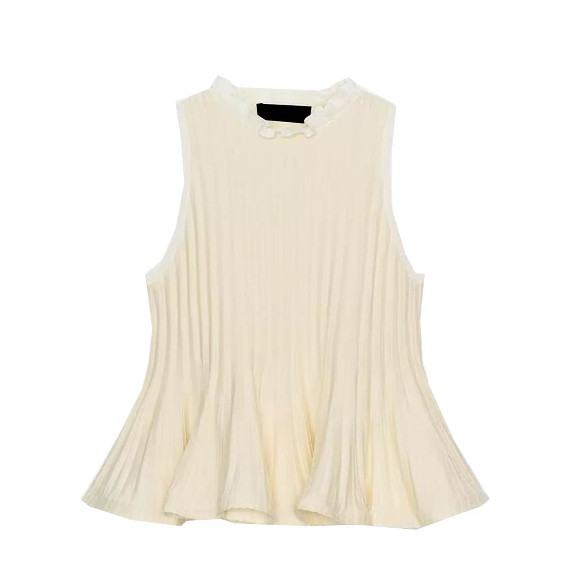 Ribbed Knit Skirt-Hem Top