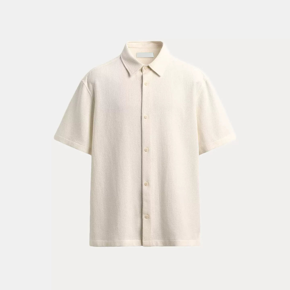 Structured Slim Short-Sleeve Shirt