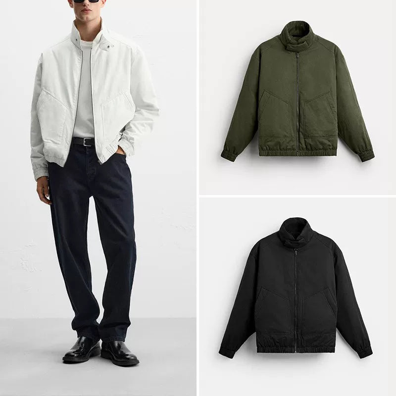 Technical Fabric Zip Jacket
