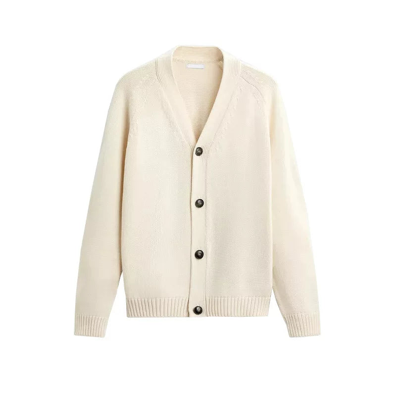 Contrast Single-Breasted Cardigan