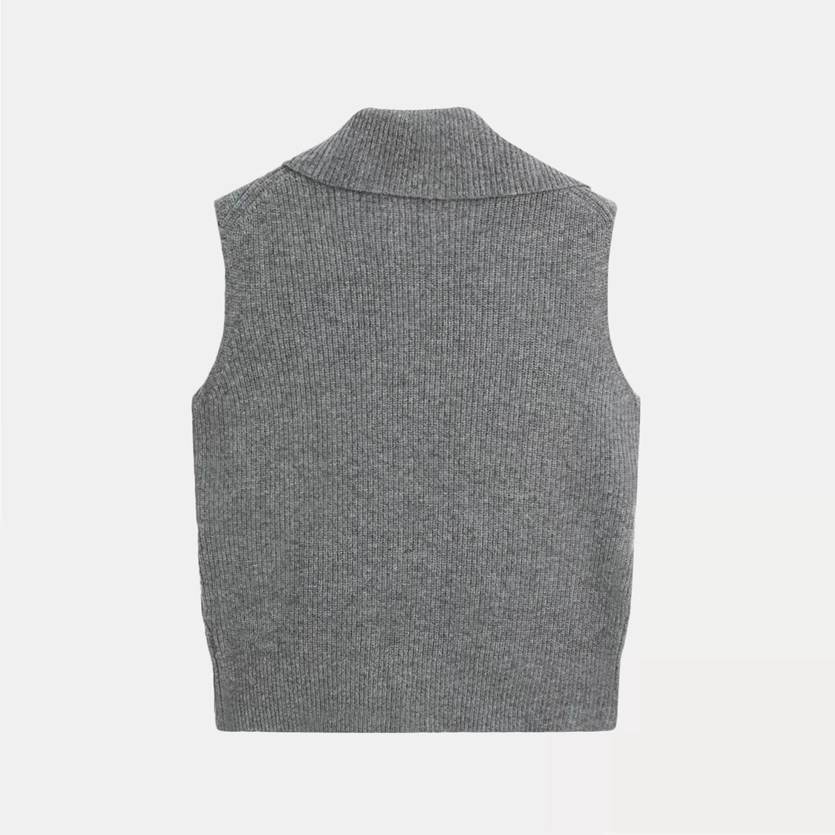 Funnel-Neck Knit Vest