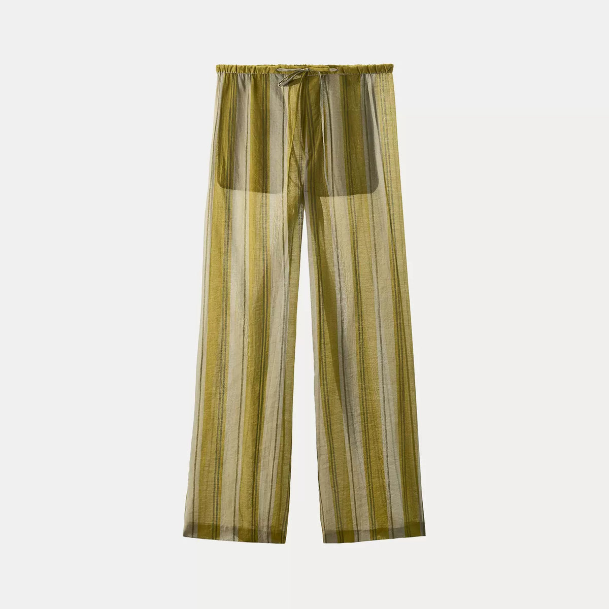 Striped Shirt and Tie-Waist Trousers Set