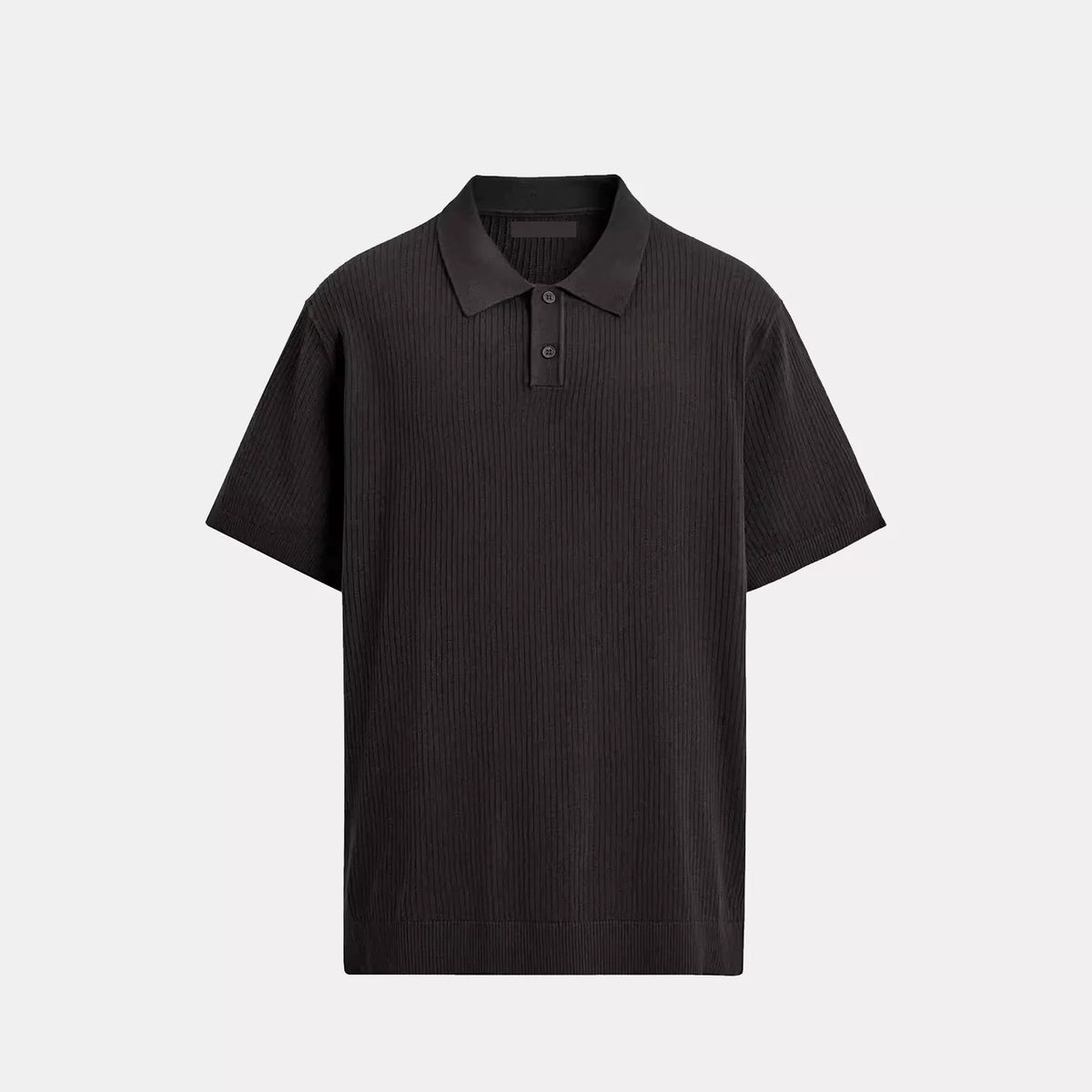 Ribbed Knit Polo