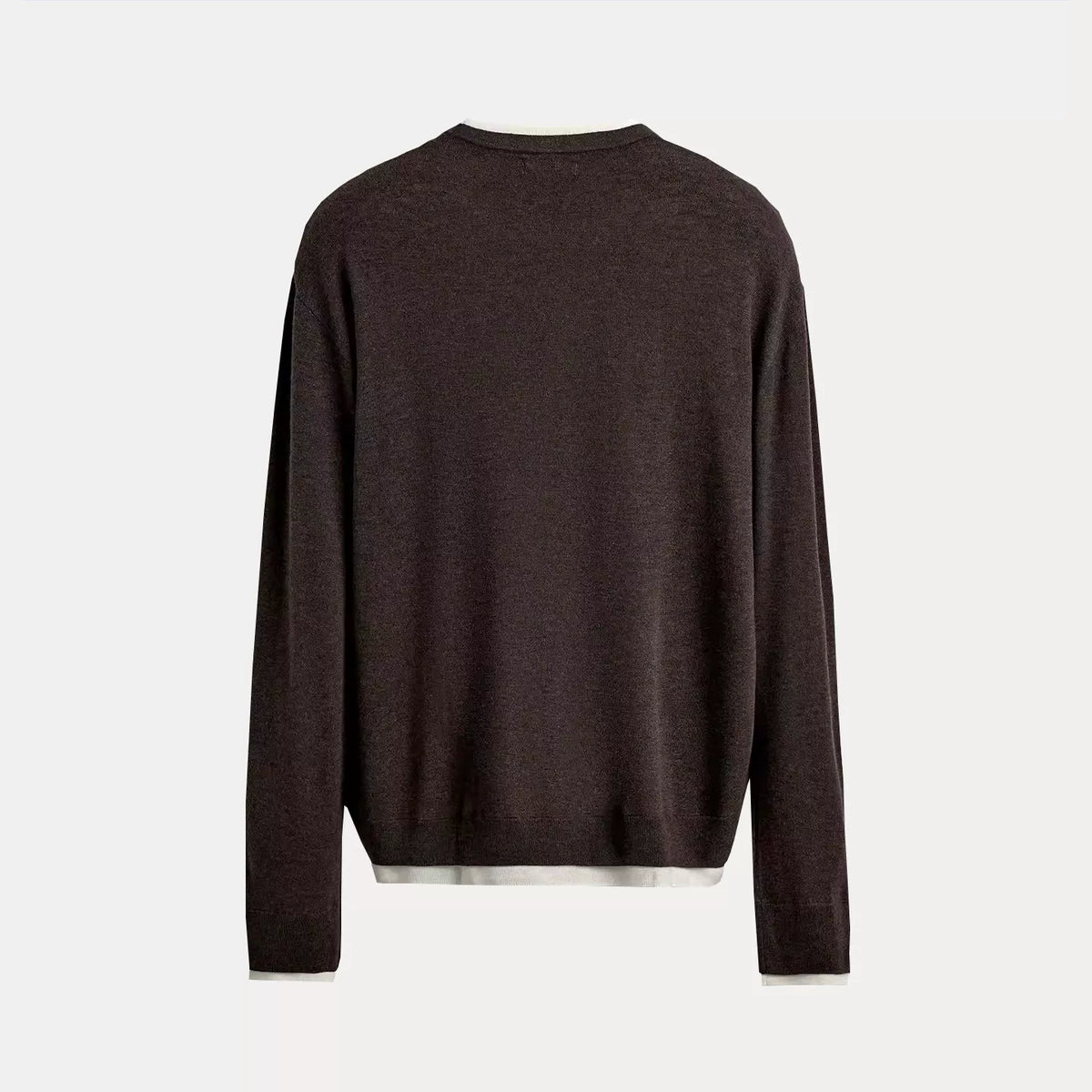 Contrast Layered Knit Sweater