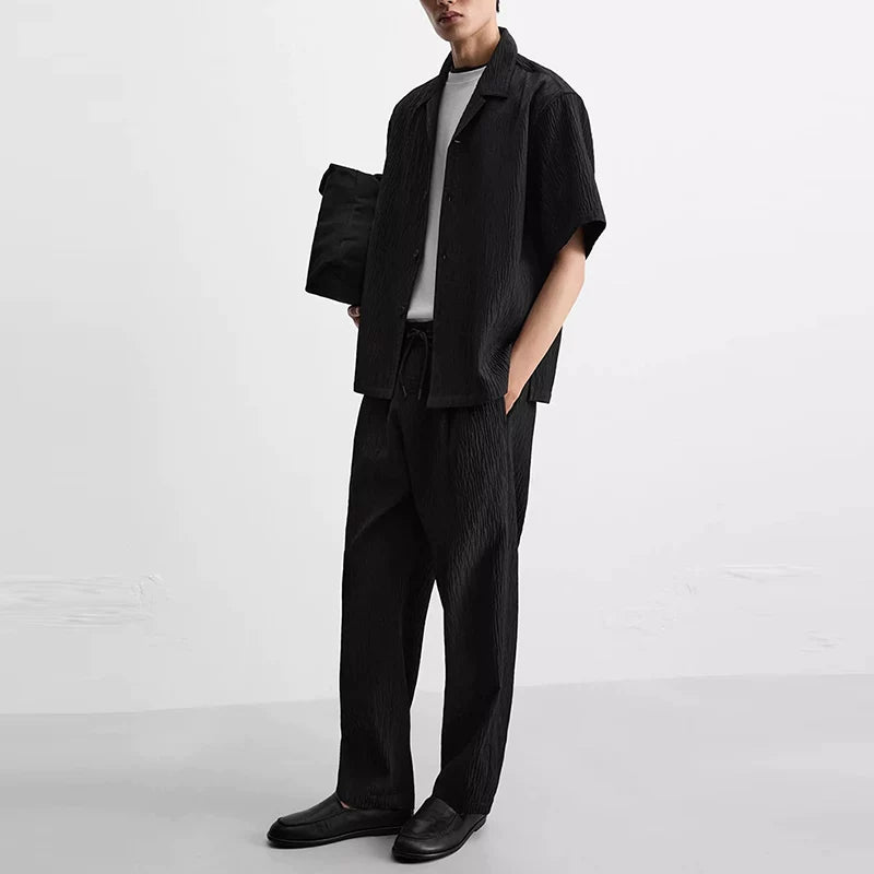 Embellished Shirt & Drawstring Trousers Set