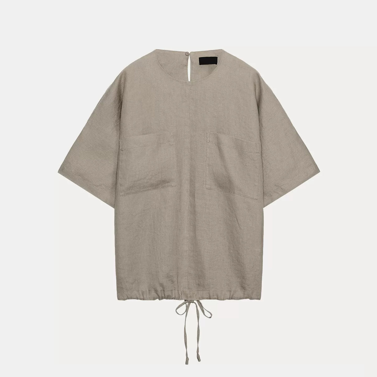 Tie-Front Top and Split-Hem Trousers Set