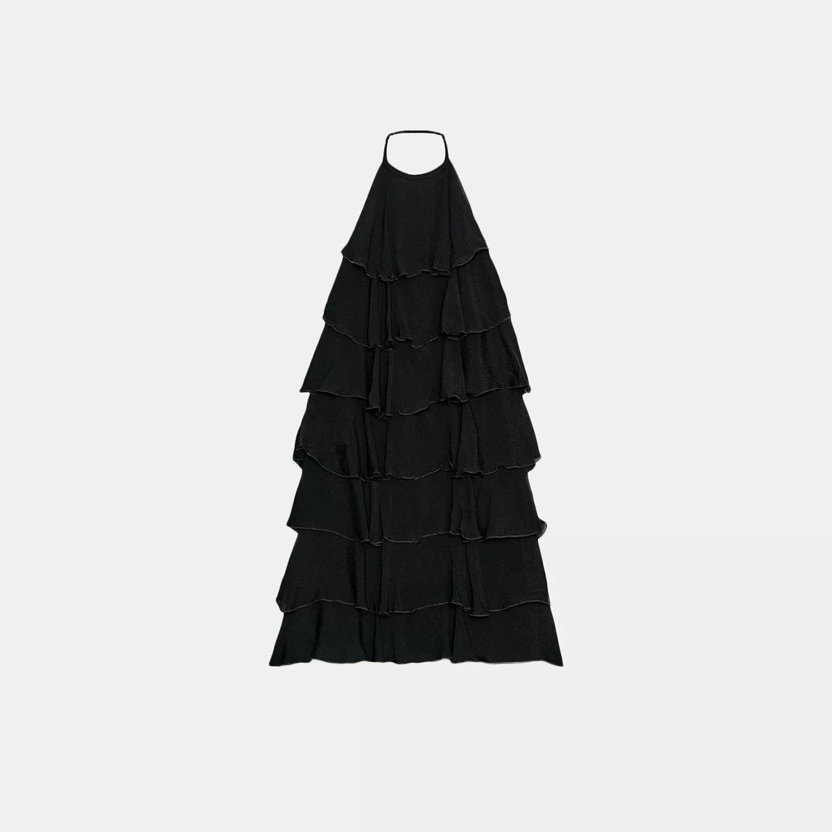 Halter Tiered Mini Dress