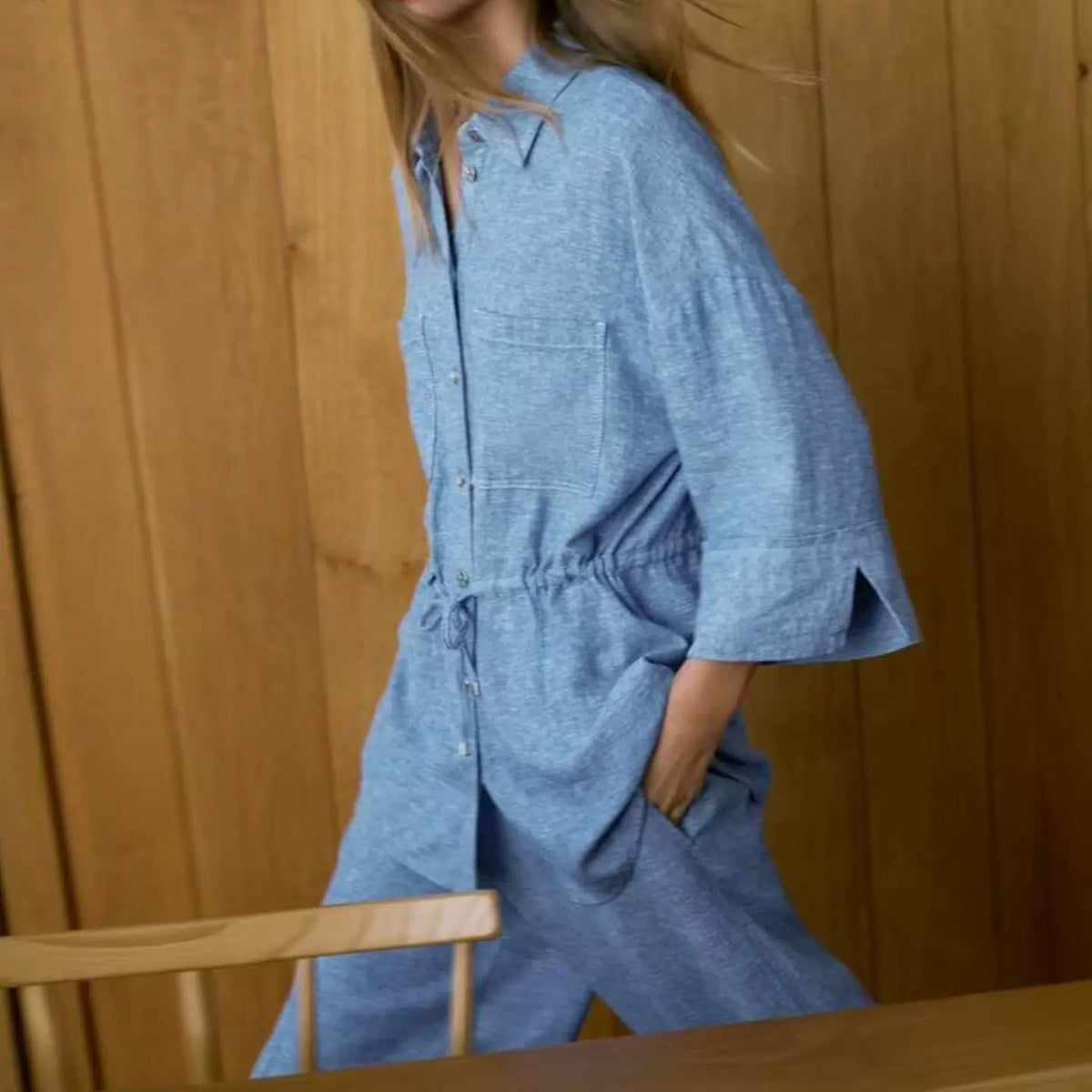 Safari Collared Waisted Shirt
