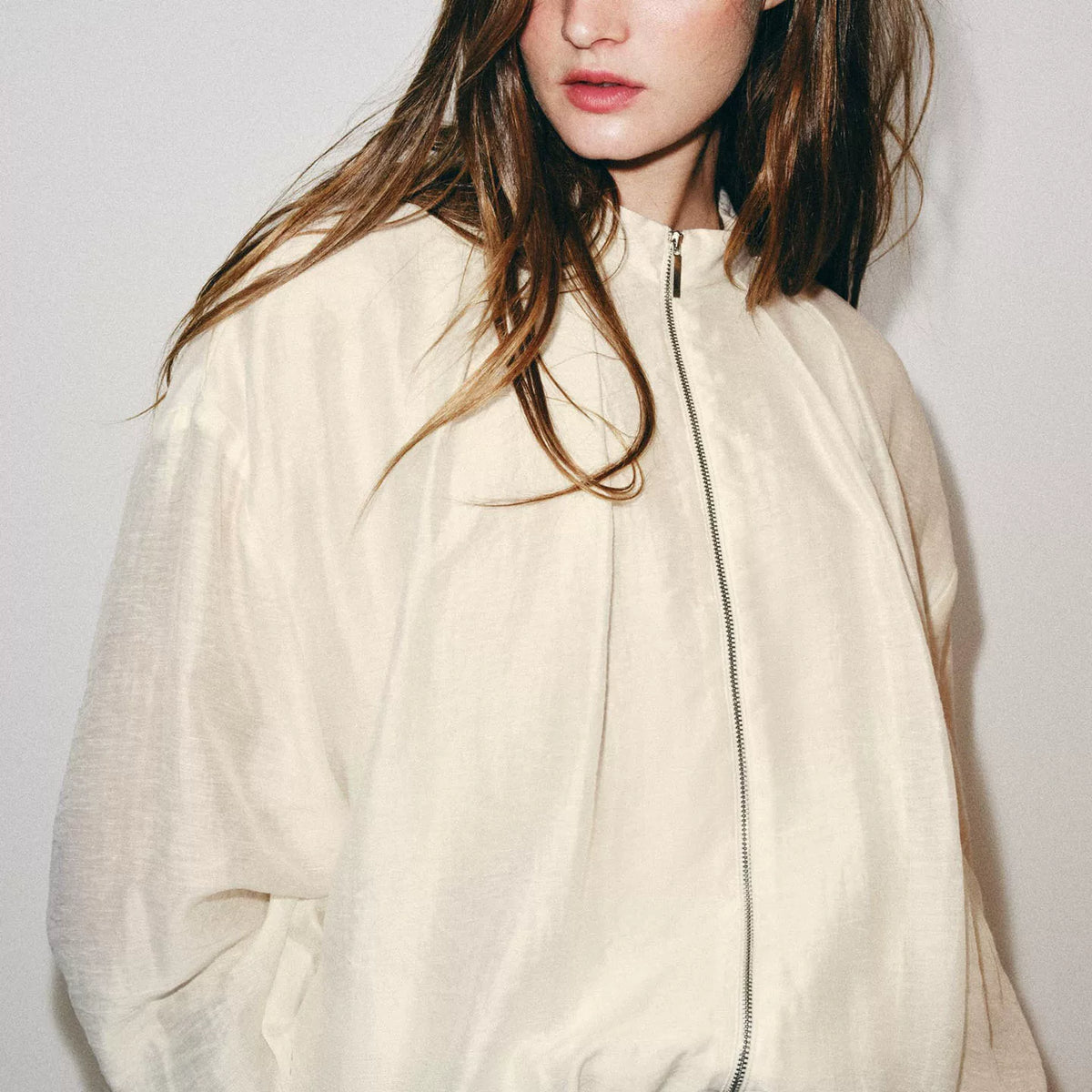 Pleated Pilot Jacket