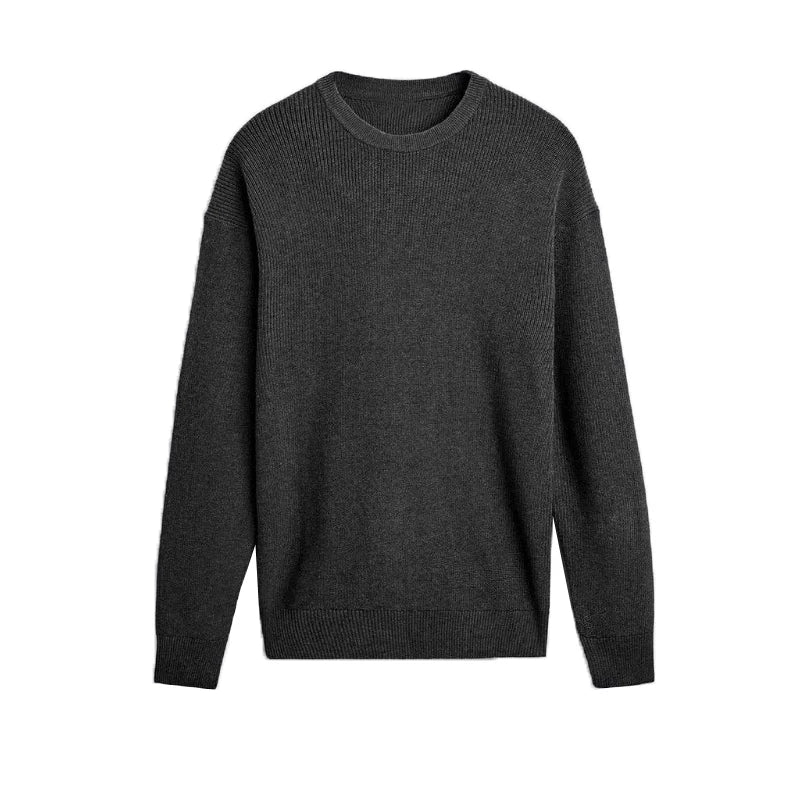 Wheat-Stitch Crew-Neck Sweater