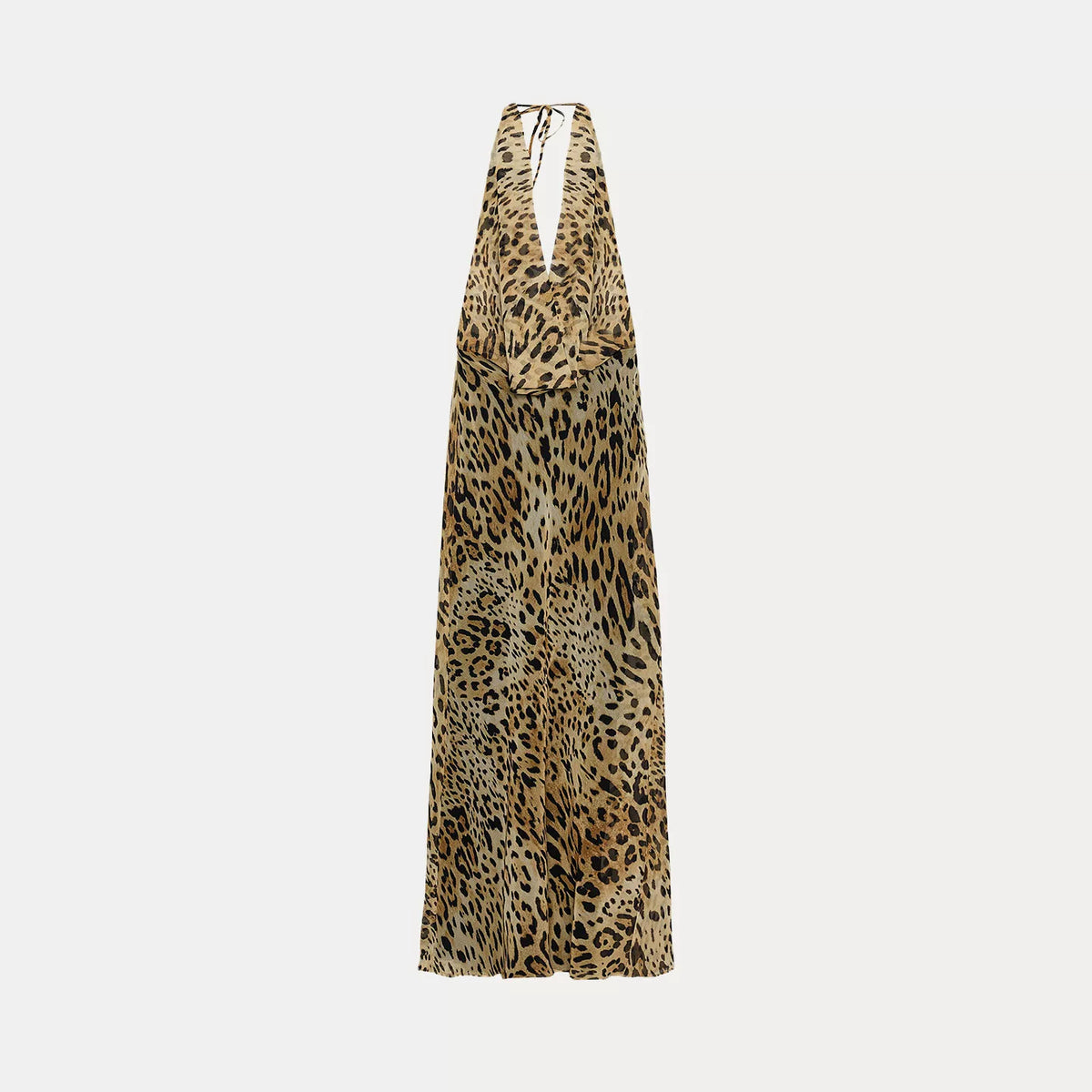 Leopard Print Halter Dress