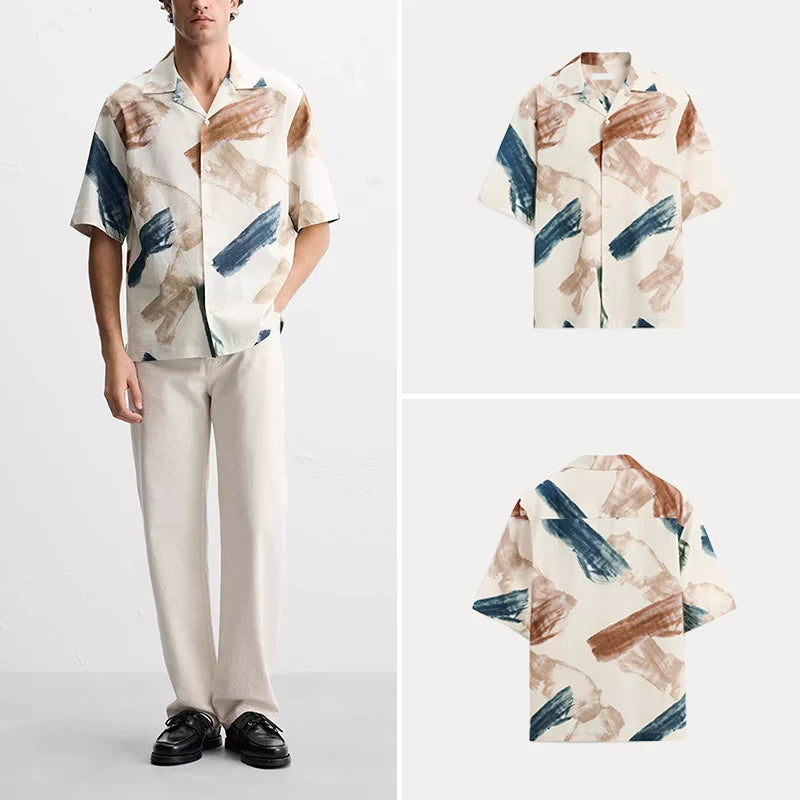 Abstract Print Relaxed Shirt