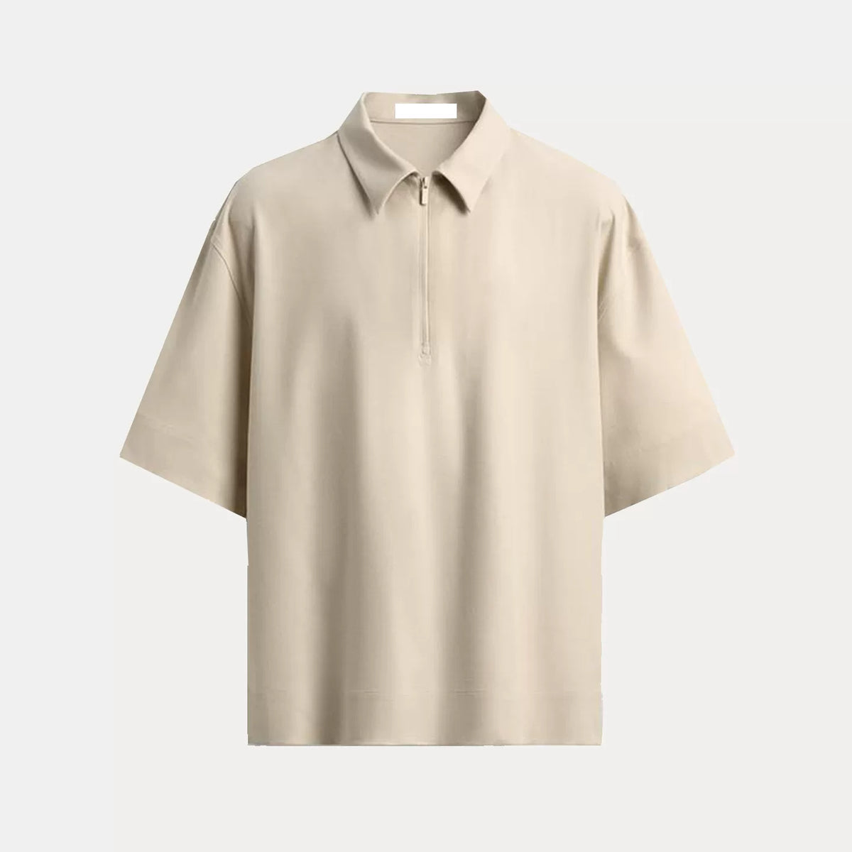 Zip Short-Sleeve Polo Shirt