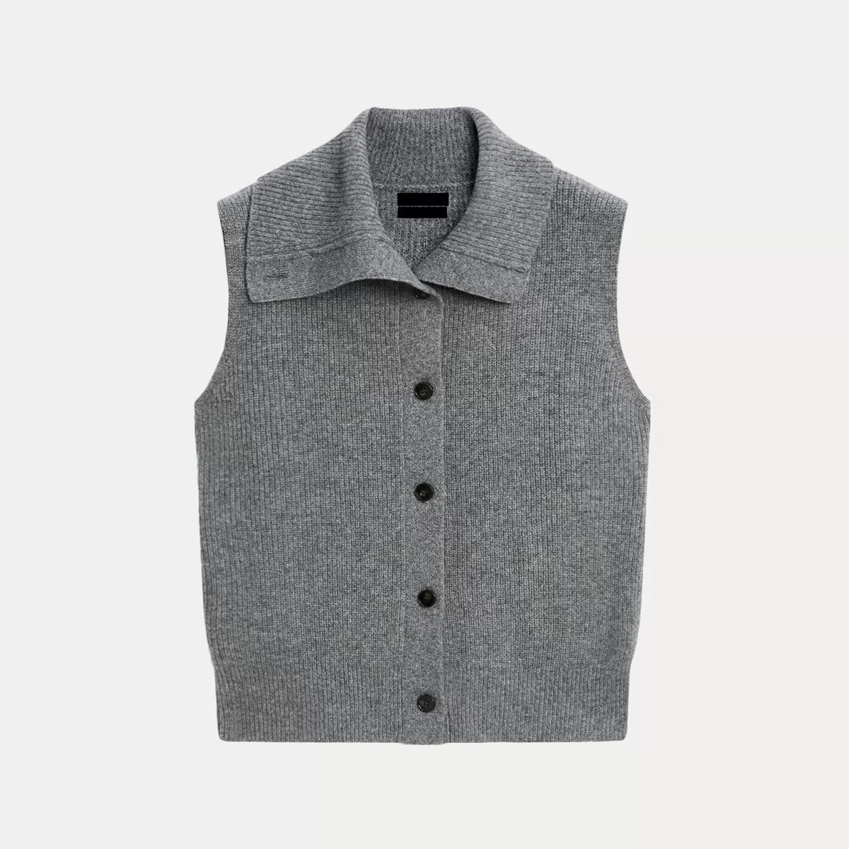 Funnel-Neck Knit Vest