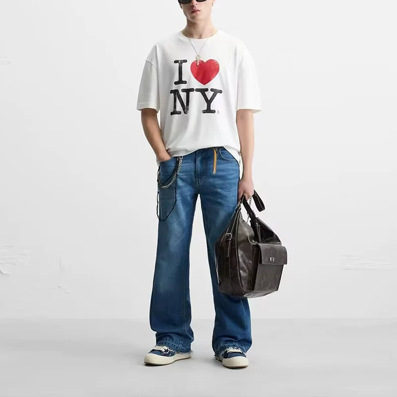 Heart Print Short-Sleeve T-Shirt
