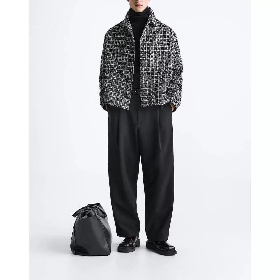 Plaid Textured Overshirt