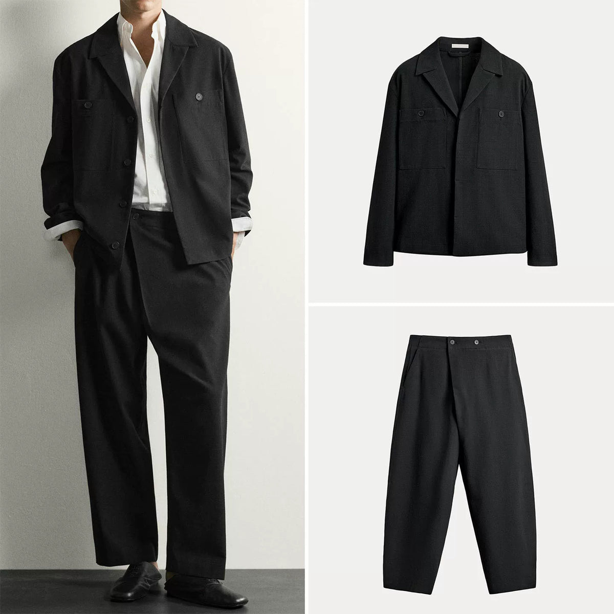 Relaxed Jacket and Balloon Trousers Set