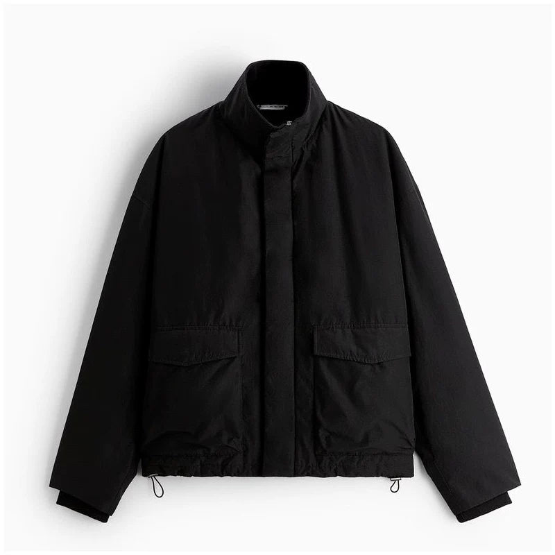 Stand Collar Pocket Utility Jacket