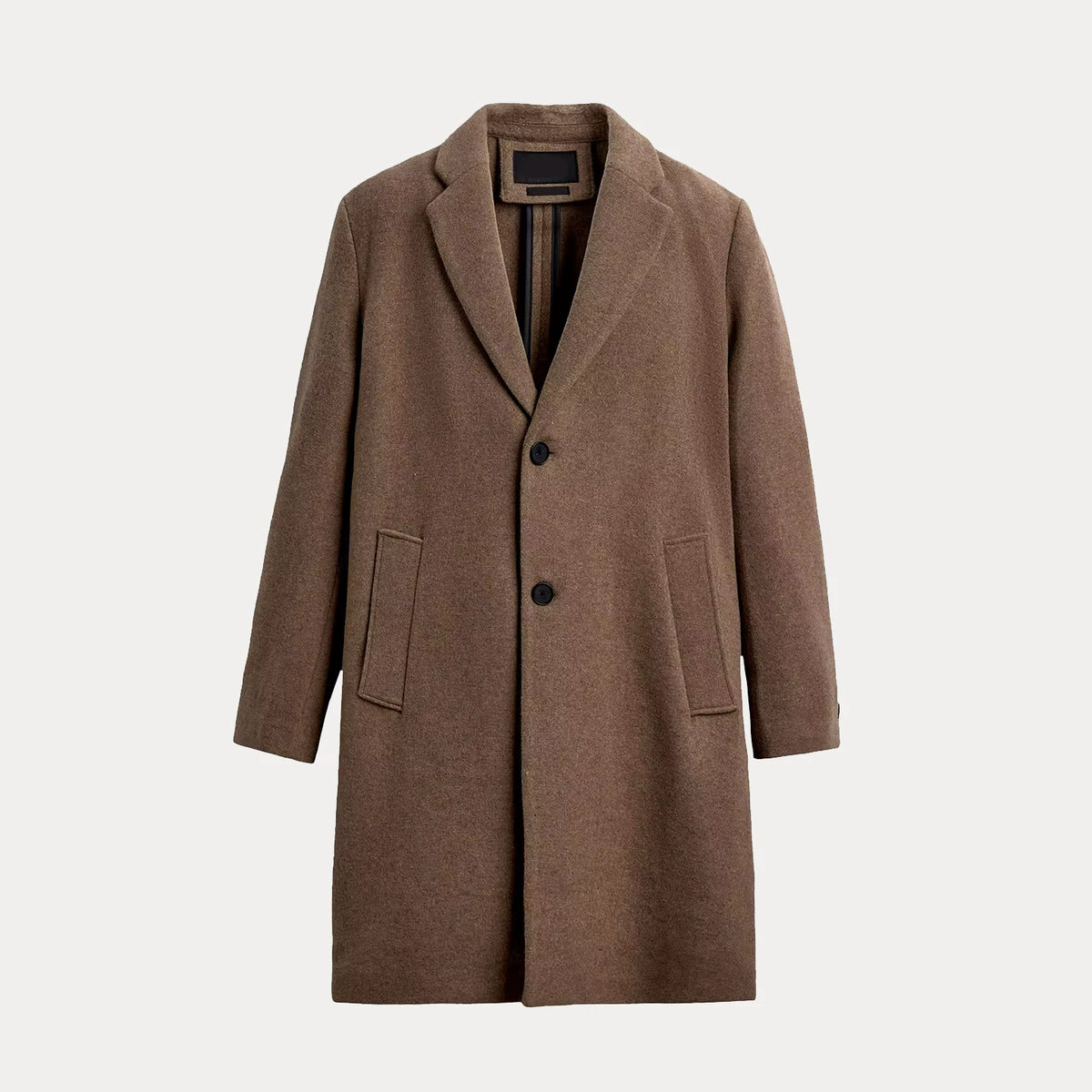 Slim Straight Wool-Blend Overcoat