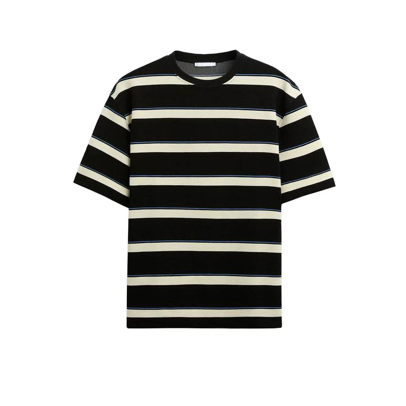 Striped Jacquard Crew T-Shirt