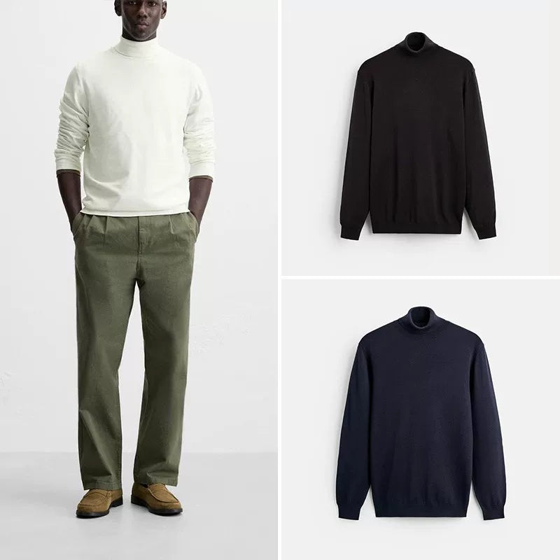 Viscose-Blend Half-Turtleneck Sweater
