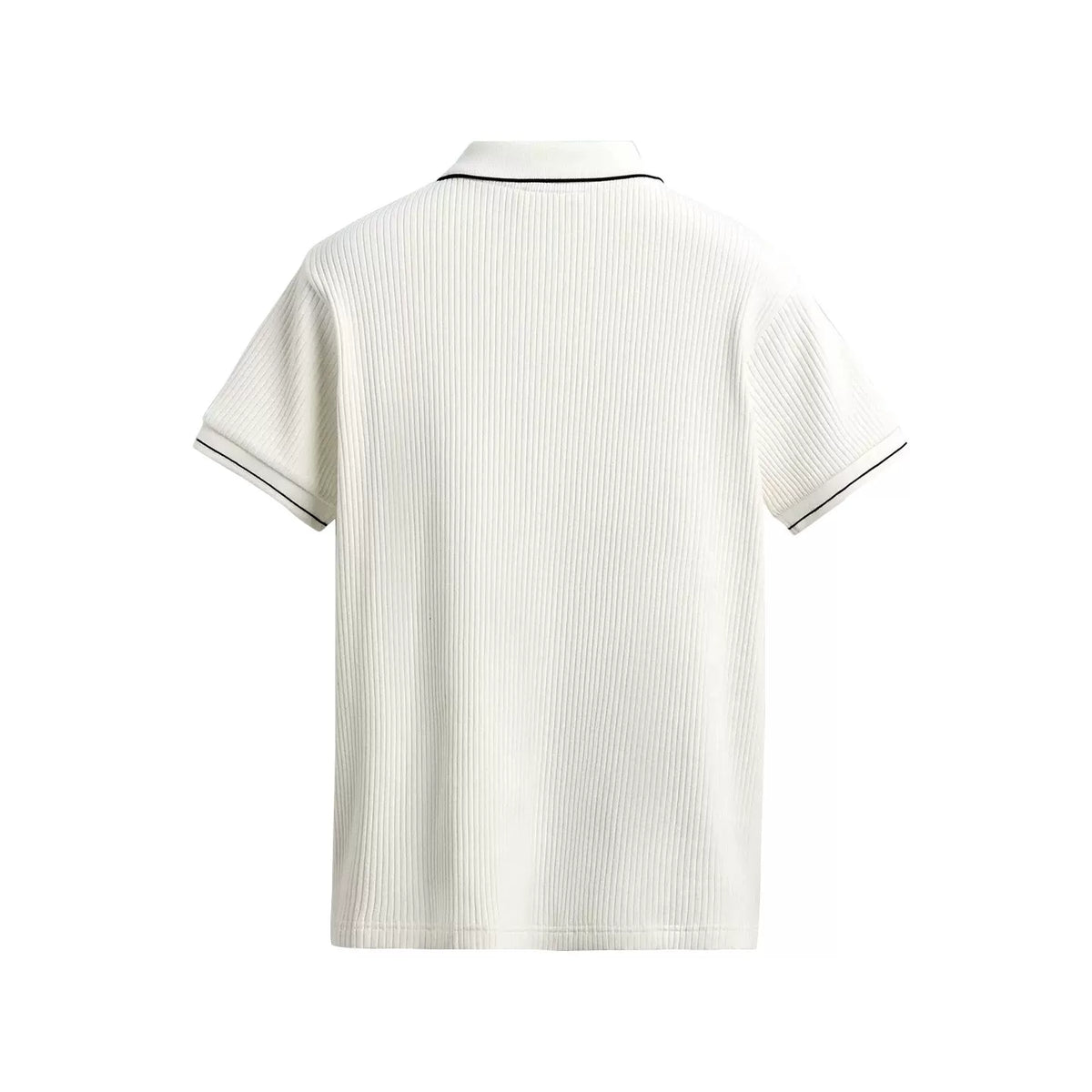 Ribbed Slim Polo Shirt