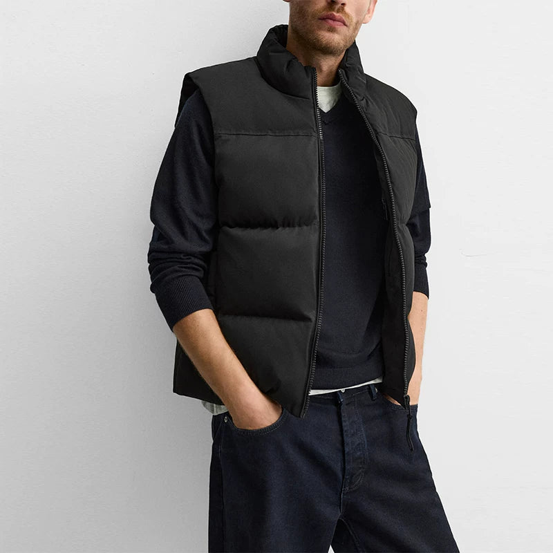 Stand-Collar Zip Vest