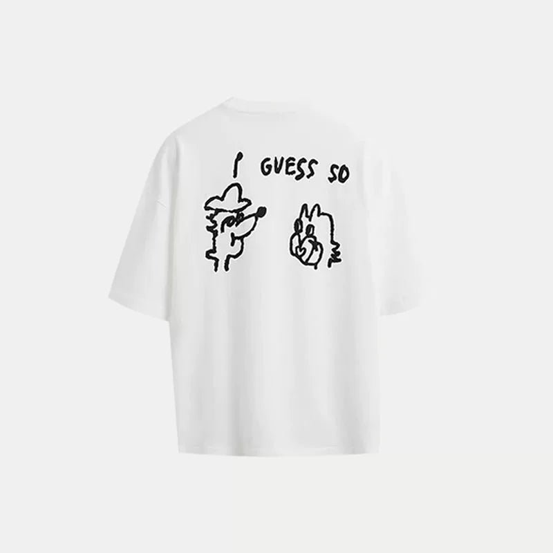 Printed Patchwork Crew T-Shirt