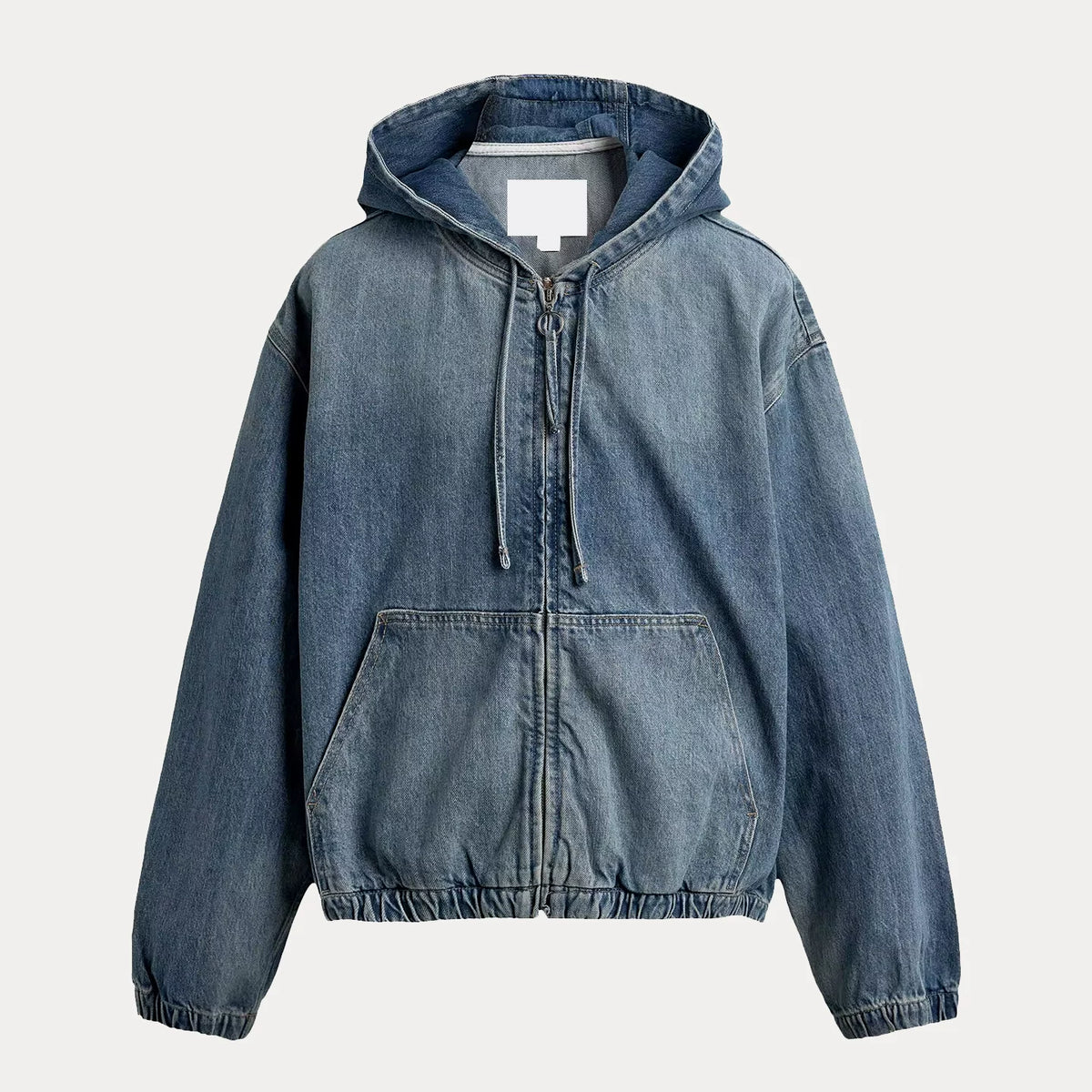 Washed Hooded Zip Jacket
